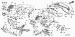77605SNAA01ZA - Interior/Bumper: SEAL A *NH608L* (OPEN) (GUN METALLIC) for Honda Image