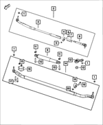 68338343AB - Steering: Steering Drag Link Assembly for Mopar Image