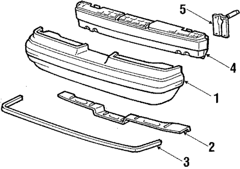 Bumper Assembly - Rear for 1987 Ford Thunderbird #0
