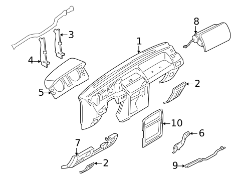 Instrument Panel for 2002 Mitsubishi Montero #0