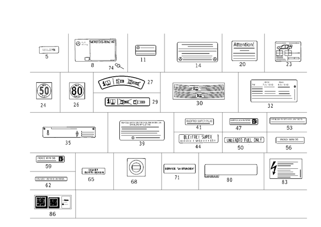 170817282026 - Tools An Accessories: Identification Plate for Mercedes-Benz Image image