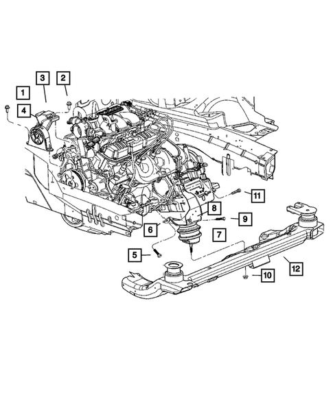 Engine Mounting for 2005 Chrysler Pacifica #5