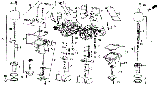 Carburetor Components for 1988 Honda Prelude #0