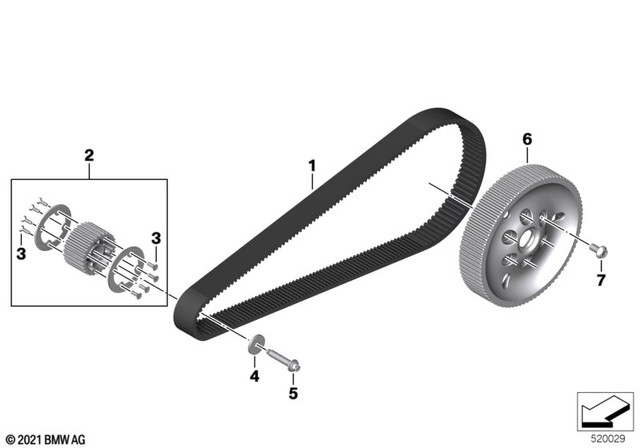 33821600364 - : Belt Pulley - Z=28 for BMW-Motorrad Image