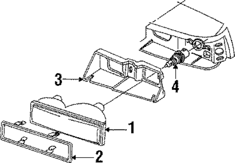 Headlamp Components for 1987 Chevrolet Monte Carlo #1