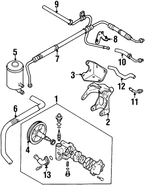 Pump & Hoses for 1996 Suzuki Esteem #0