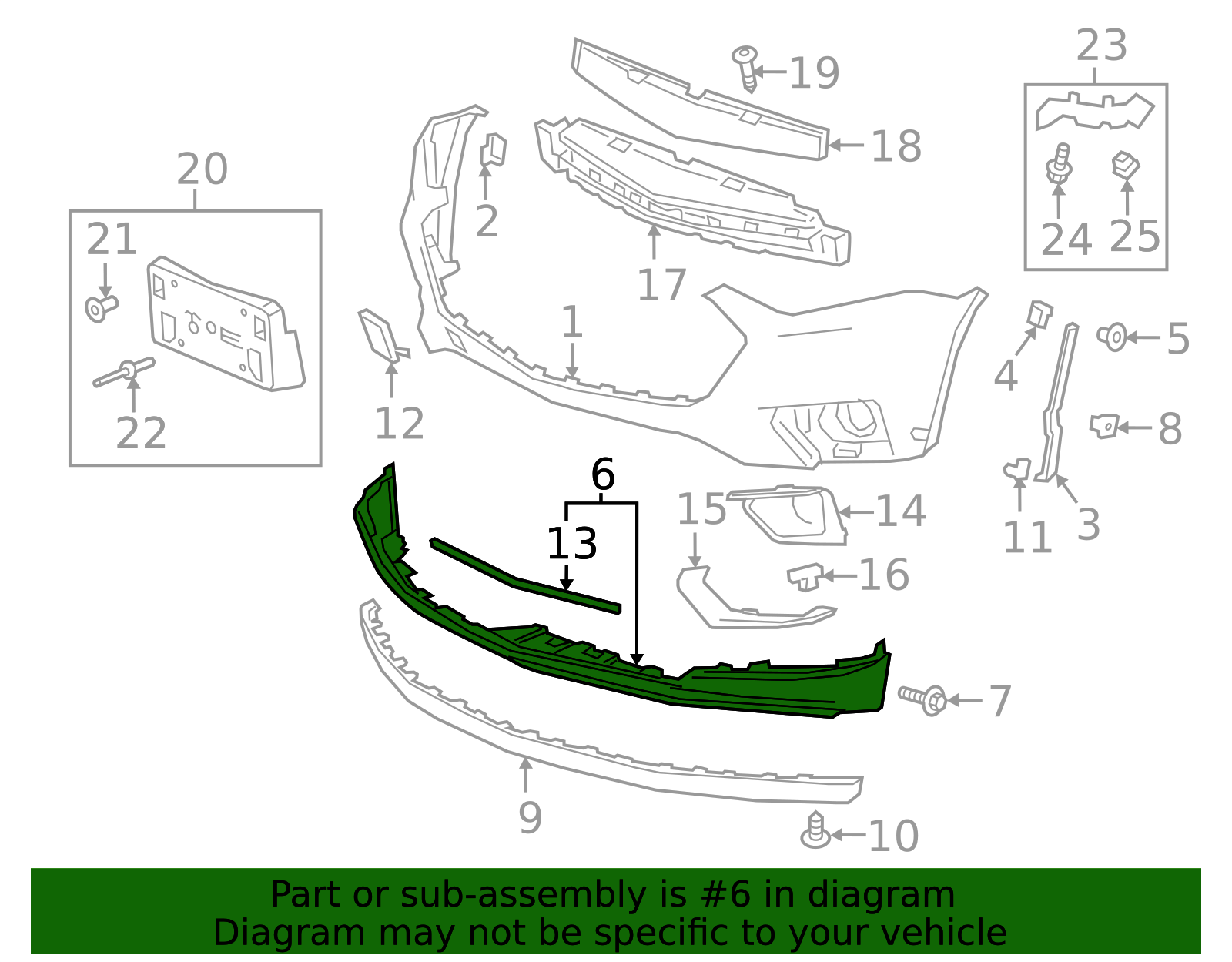 2018-2021 Chevrolet Traverse Front Lower Bumper Cover 84344579 ...