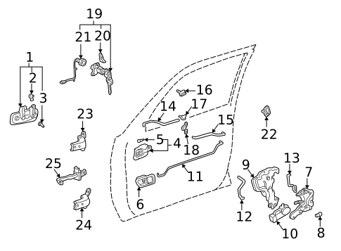 Front Door for 1999 Toyota Camry #0