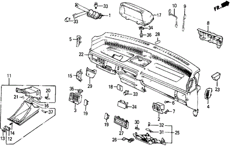 Instrument Panel Garnish for 1984 Honda Wagovan #0