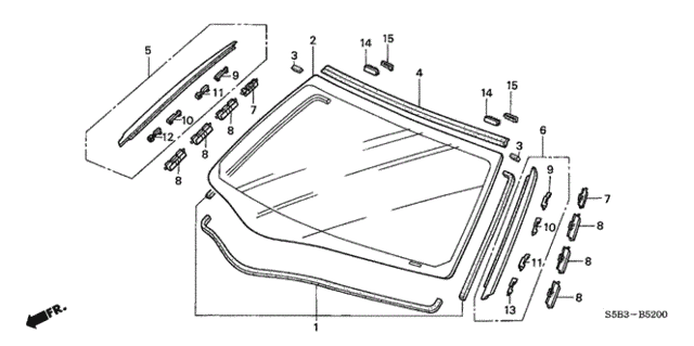 Front Windshield for 2005 Honda Civic #0