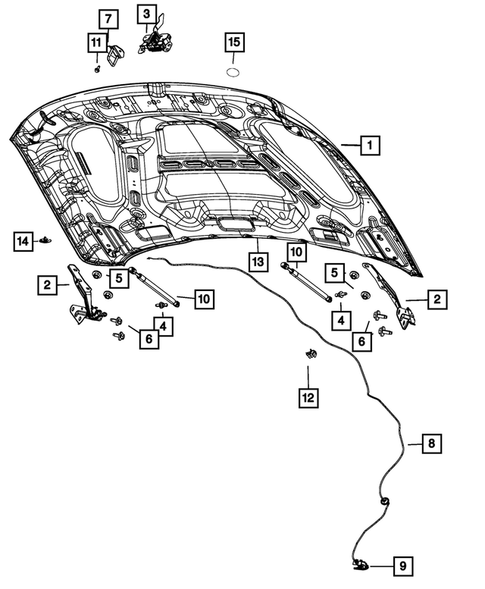 Hood and Hood Release for 2012 Ram 3500 #0