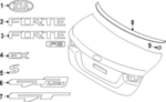 87210M6200 - : Spoiler for Kia: Forte Image