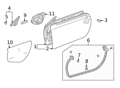 Door & Components for 2007 Lexus SC430 #0