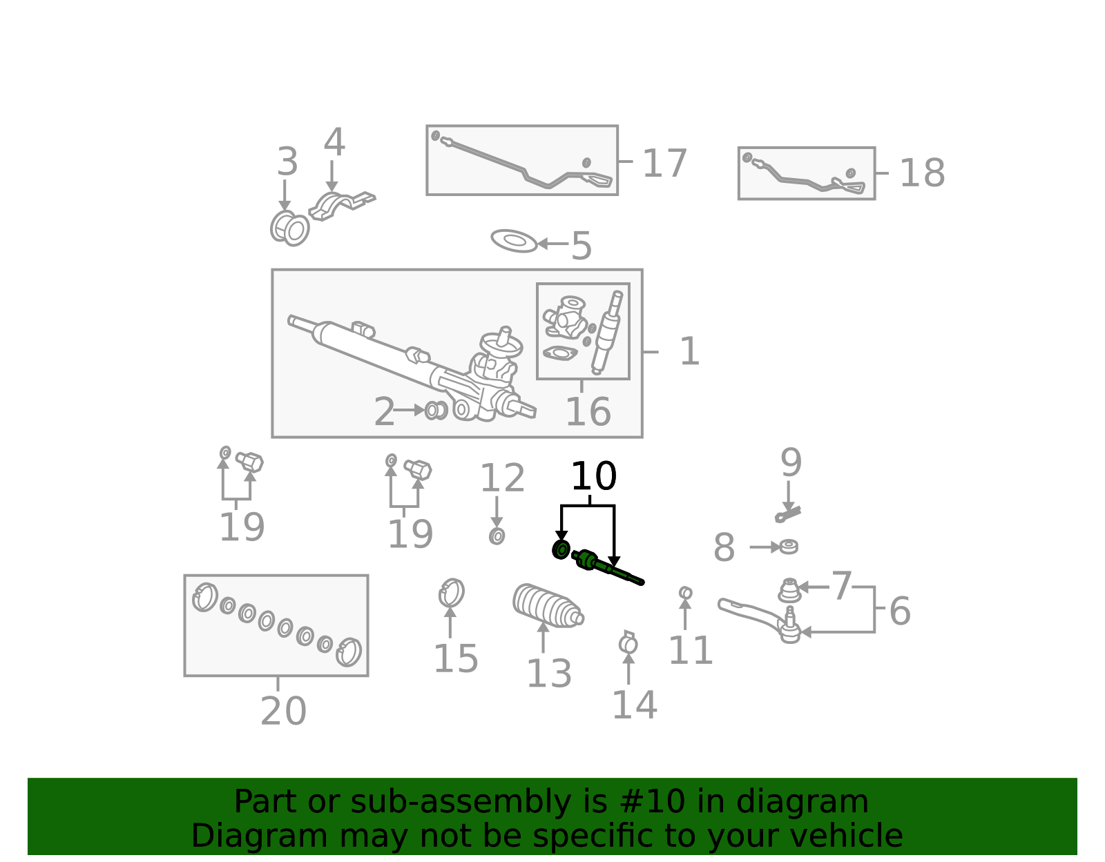 thumbnail image 2 of PartsW 6-Piece Front End Kit For Acura MDX (2001-2005) & Honda Pilot (2003-2005) - Tie Rods & Sway Bar Links 2 of 3