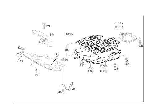 Oil Pan Undershield for 2002 Mercedes-Benz ML500 #0