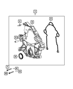 68444866AA - 6.4L Gas; Engine: Timing Case Cover for Mopar Image