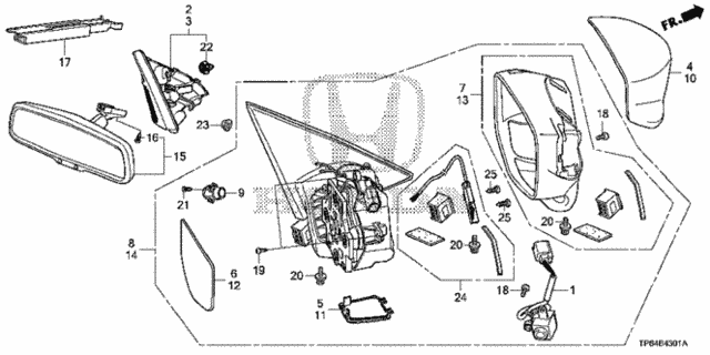Mirror (2) for 2013 Honda Crosstour #0