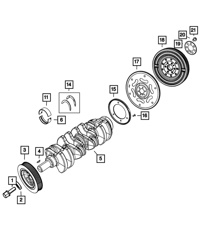 « 52108835AA – 2.0L Gas; Engine : Plateau Flexible pour Mopar Image »