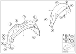 51717140858 - Vehicle Trim: Cover, Wheel Housing, Front Right for Mini Image
