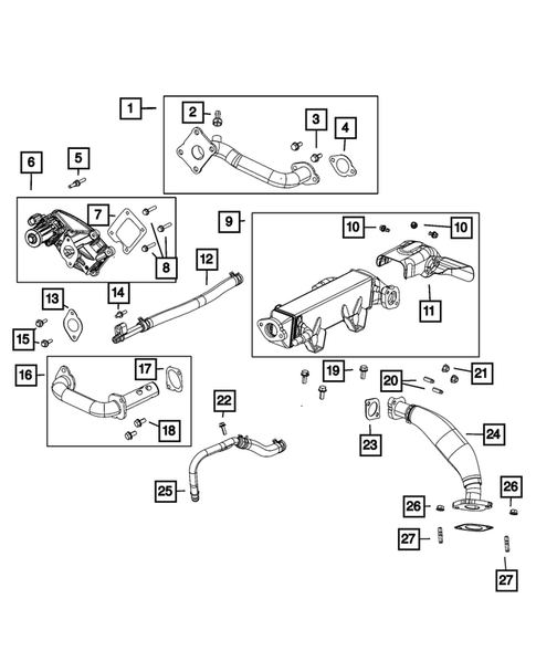 EGR Cooling System for 2021 Ram 3500 #1