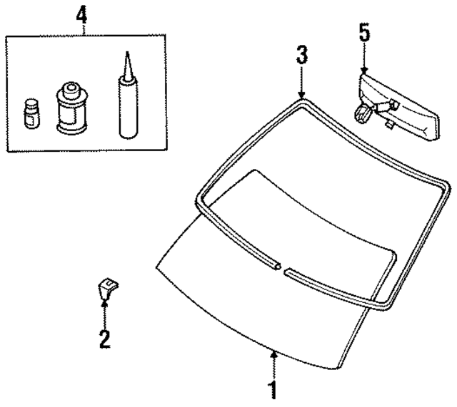 727004B000 - : Glass for Nissan: 200SX, Sentra Image