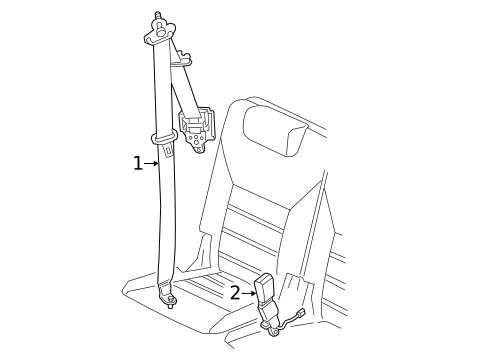 Third Row Seat Belts for 2024 Kia Sorento #0