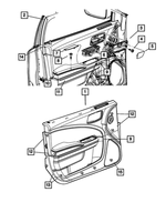 5SJ522XCAE - : Front Door Trim Panel Assembly, Right for Mopar Image