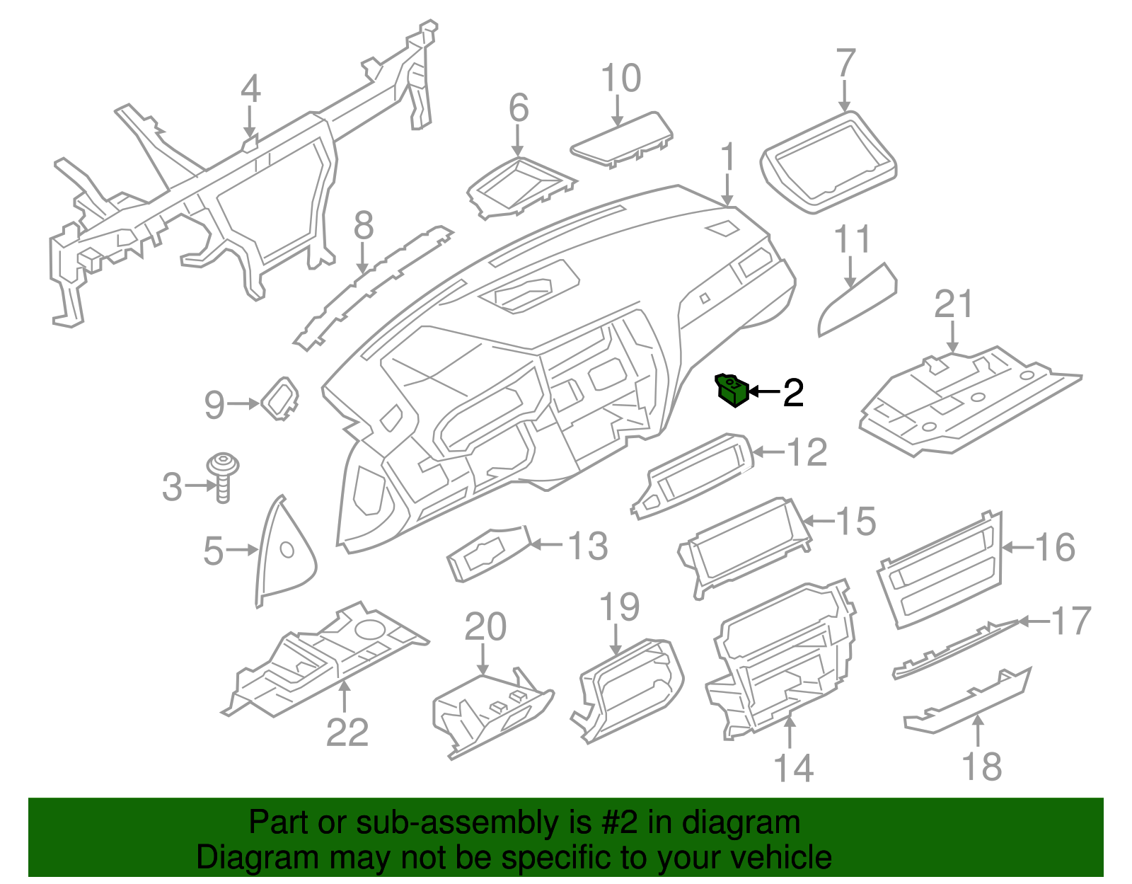 Instrument Panel Clip - BMW (7149197039)