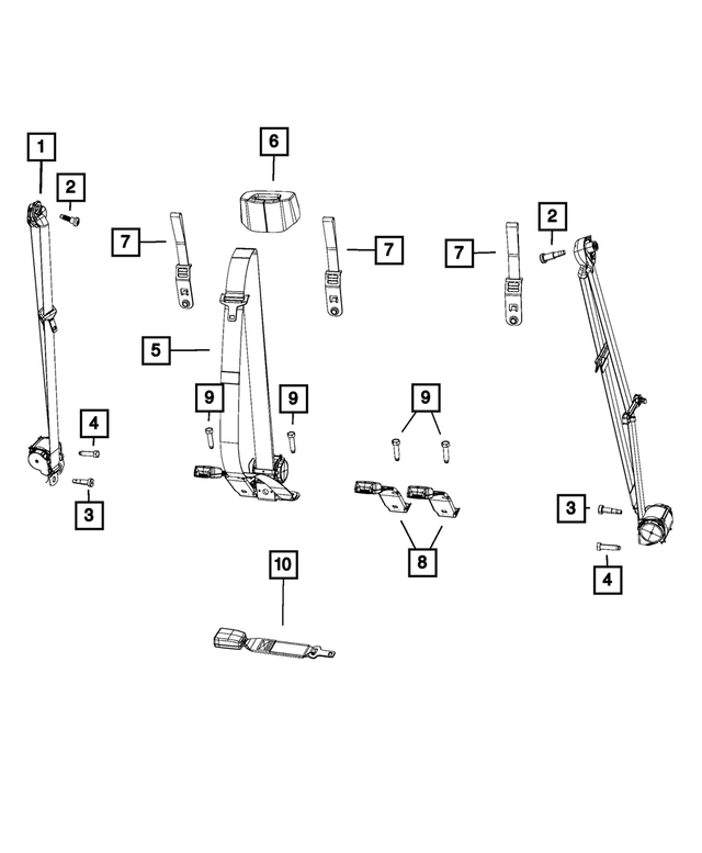 5KQ41DX9AB - Restraints: Seat Belt Bezel for Mopar Image image
