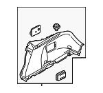 85730J5000WK - Body: Trunk Side Trim for Kia: Stinger Image