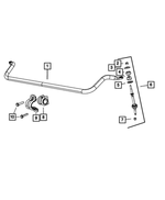 52855340AA - Front Suspension: Stabilizer Bar Grommet Retainer for Mopar Image