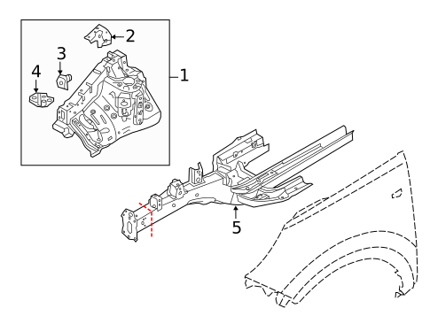 Structural Components & Rails for 2014 Kia Sportage #0