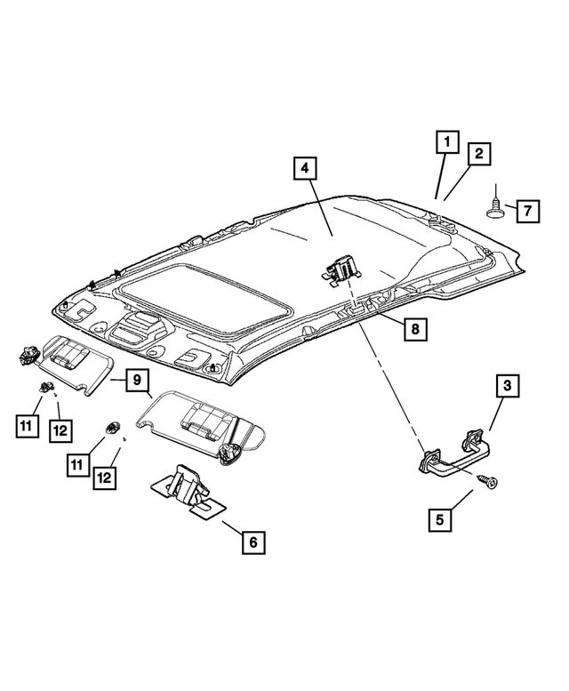 1AQ58BD1AC - Interior Trim: Headliner for Mopar Image