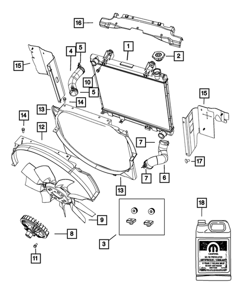 Radiator and Related Parts; Charge Air Cooler for 2011 Ram Dakota #0