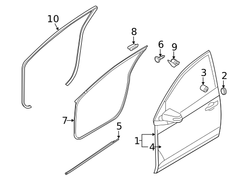 Door & Components for 2011 Kia Forte #1