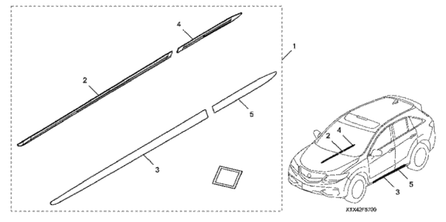Lower Door Trim (Chrome) for 2016 Acura RDX #0