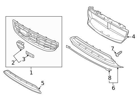 Grille & Components for 2015 Volvo V60 #0