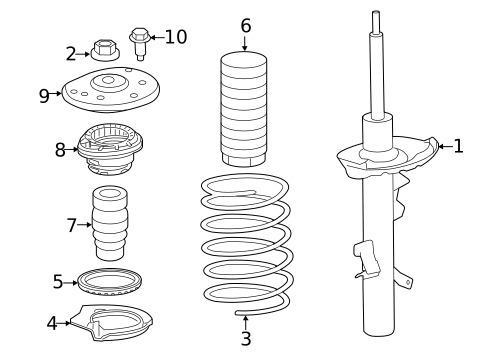Struts & Components for 2009 Land Rover LR2 #1