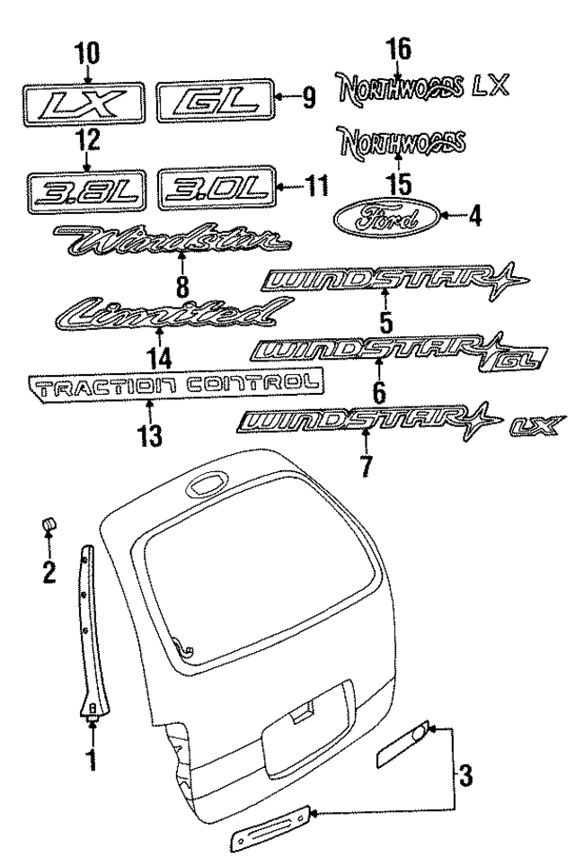 F78Z1642528EA - : Nameplate for Ford Image