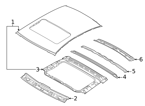 Roof & Components for 2014 Kia Rio #2