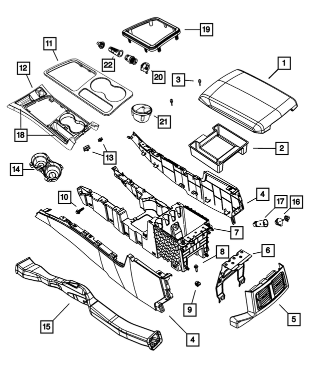 4662055AC - Interior Trim: Floor Console Mat for Mopar Image image