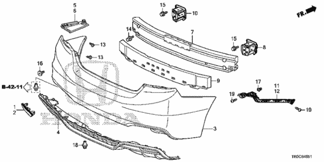 Rear Bumper (2) for 2015 Honda Civic #0