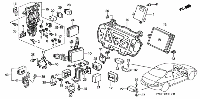 Control Unit (Cabin) for 1998 Acura CL #0
