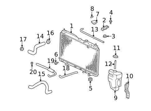 Radiators, Coolers & Related Components for 2001 Honda CR-V #0