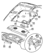 UB48TL2AA - : OEM NEW Mopar 2004-2005 Dodge Neon Visor Clip Thick Base 2.0L 2.4L UB48TL2AA for Dodge: Neon Image
