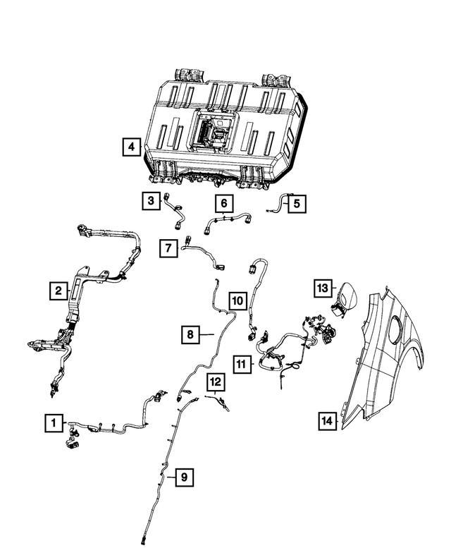 68528037AD - Electrical: Battery Wiring for Mopar Image