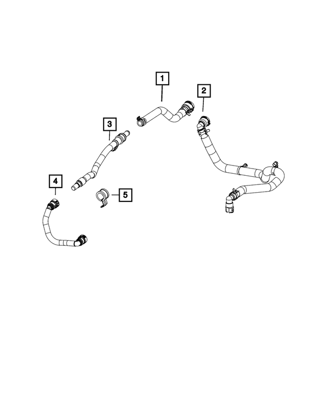 68283372AC - Air Conditioners and Heaters: Heater Supply And Return Hose for Mopar Image