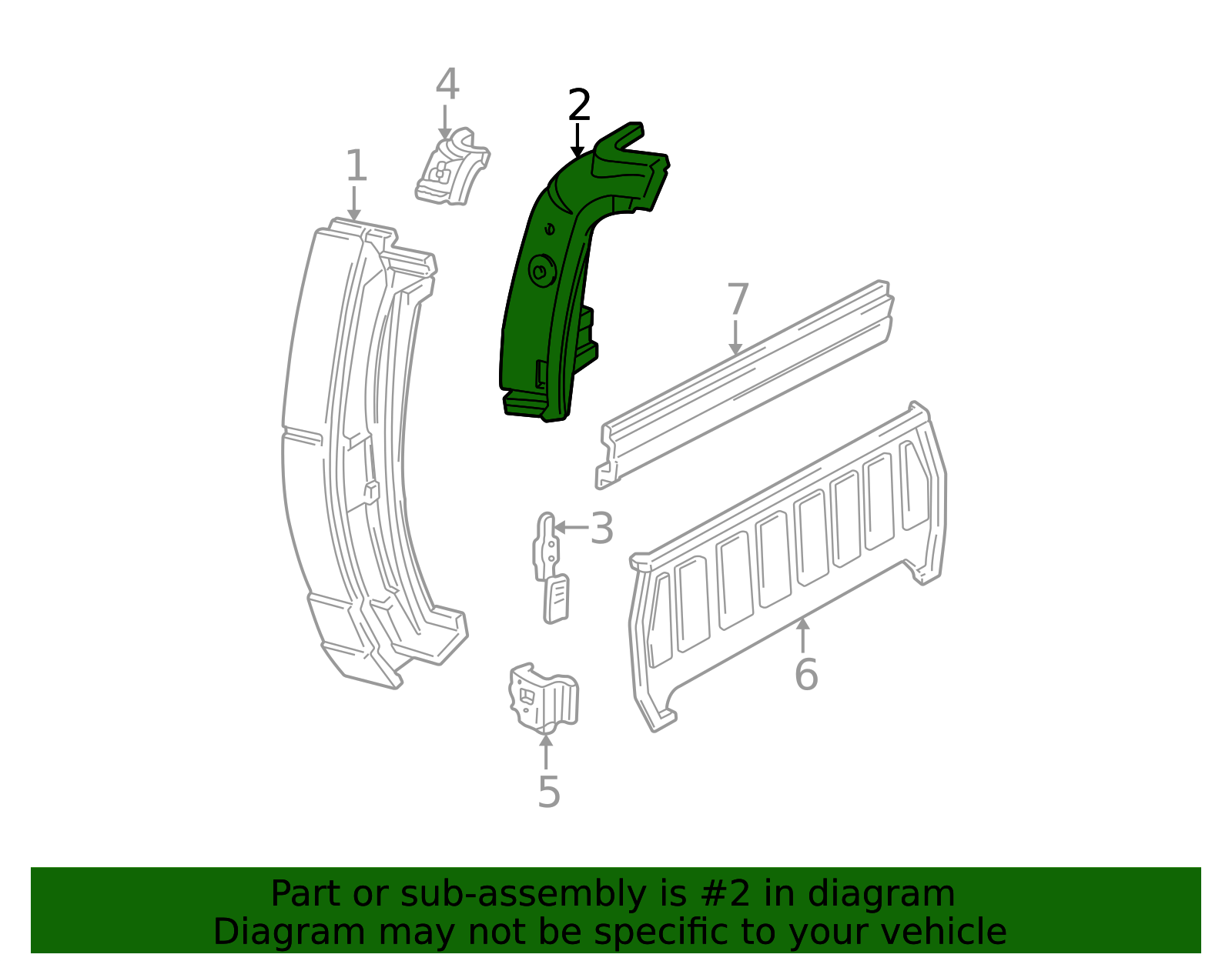 1998-2011 Ford Ranger Body B-Pillar F87Z-1040476-AA | OEM Parts Online