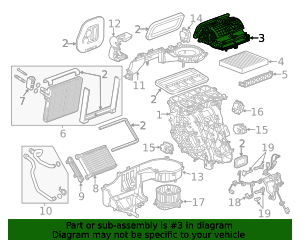 2013-2020 GM HVAC Air Inlet Housing 22743922 GM | GMPartsDirect.com