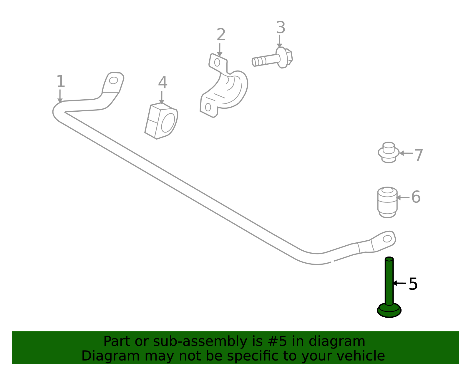 Suspension Stabilizer Bar Link Bolt 31406909 | TascaParts.com